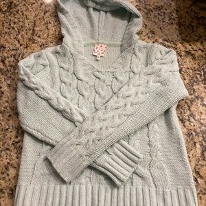 Girls size large mint green sweater